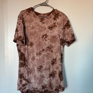 lululemon athletica Brown Tie-Dye Short Sleeve Tee